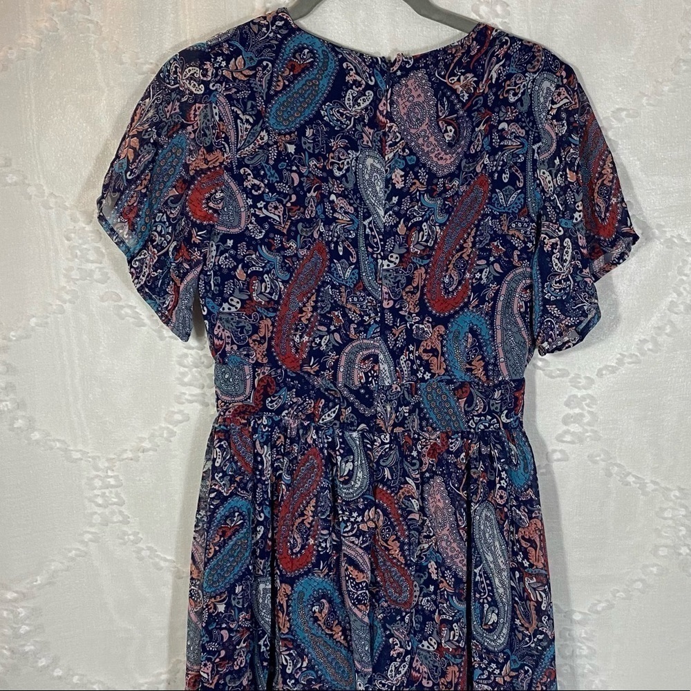 NWT Sugar + lips paisley blue romper dress size XS - Picture 7 of 10